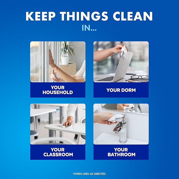 Lysol Disinfecting Wipes Bundle, Home Apartment Dorm Room Essentials and Cleaning Supplies, All Purpose Cleaner, Multi-surface Cleaning Wipes, Multi-Scent Sanitizing Wipes Bundle, 80 Count (4pk)-DeskLoop Office