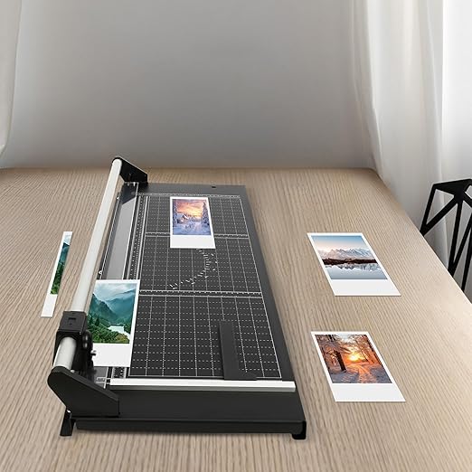 Rotary Trimmer Paper Cutter, 36Inch Manual Paper Trimmer for Crafting, Heavy Duty Rotary Papers Cutter Slider, Self-Sharpening Professional Cutting for Offices, Schools and Crafts-DeskLoop Office