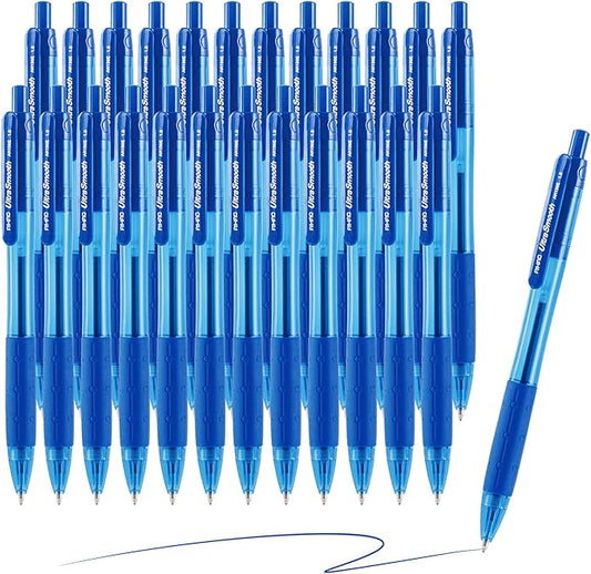 AIHAO Retractable Ballpoint Pens, Blue Ink, 24 Pack – 1.0mm Medium Point, Ultra-Smooth Ink, Comfortable Grip, Ideal for Journaling, Note Taking & Planners-DeskLoop Office