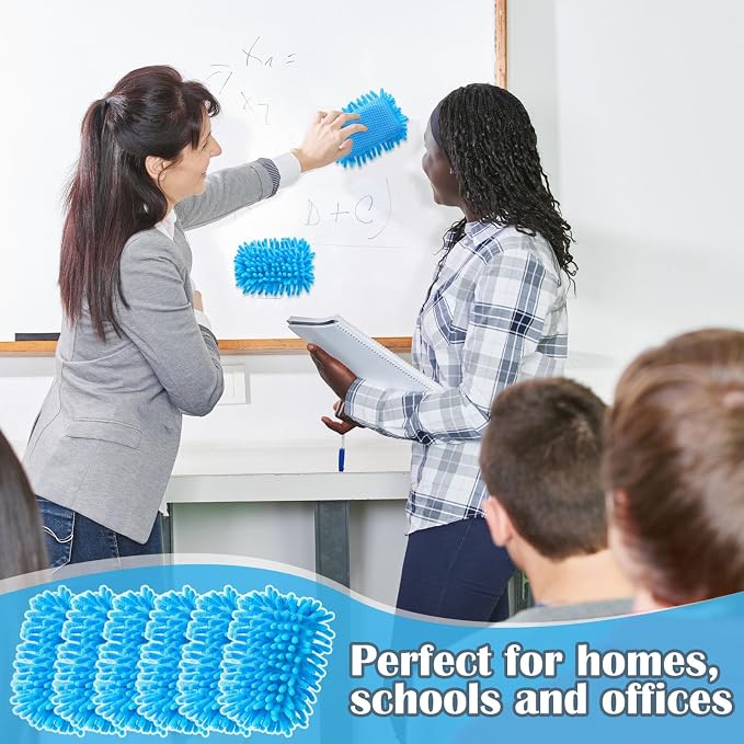 Sherr 18 Pcs Microfiber Shag Magnetic Dry Erase Erasers Washable Whiteboard - Image 5