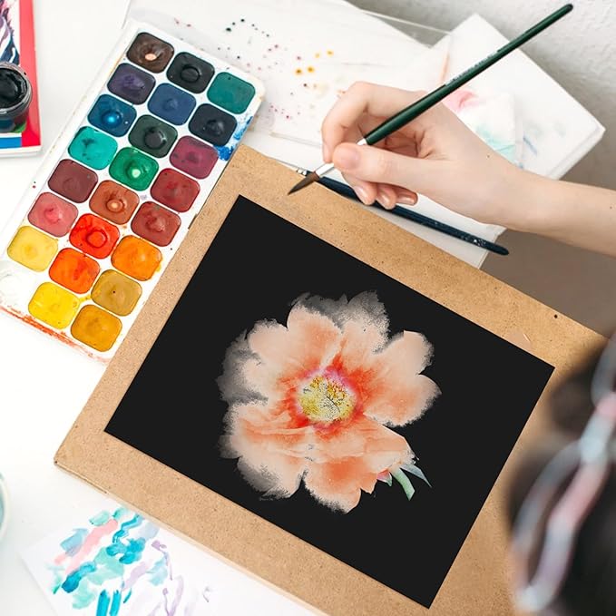 OcePor 100 Sheets Black Cardstock Paper, Colored Printer Paper 8.5 x 11, Card Stock Thick Construction for Craft,Scrapbook,Office Printing, Invitations, Certificates,92 lb/250gsm-DeskLoop Office