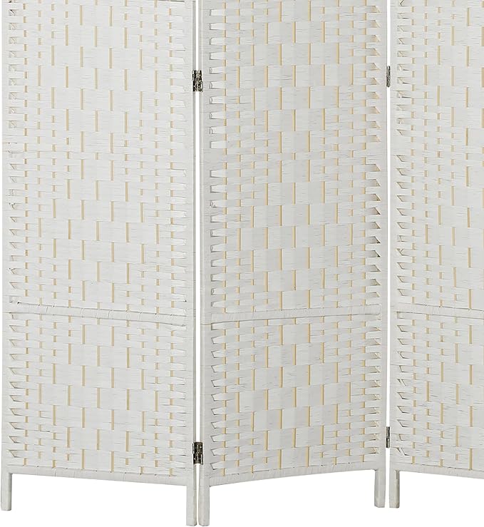 HOMCOM Room Divider, 3 Panel Folding Privacy Screen, 6FT Tall Portable Wicker - Image 9