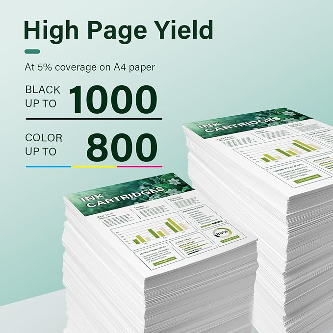 923 Ink Cartridges Combo Pack: Replacement for HP 923e 923XL 923 Ink Cartridges for Printers OfficeJet Pro 8120 8130 8122 8124 8125 8132 8134 8135 8138 8139 (4 Pack Black Cyan Yellow Magenta)-DeskLoop Office