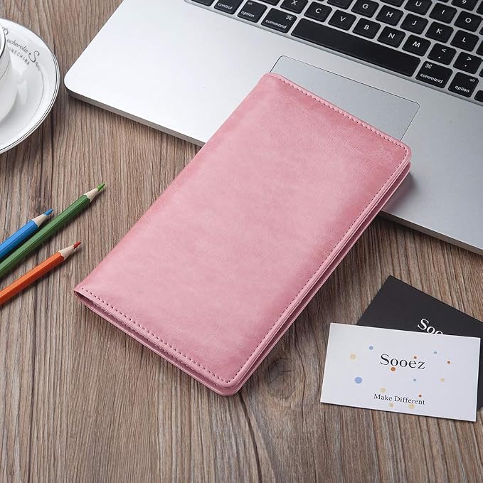 Sooez Leather Professional Business Card Book Holder Organizer, 240 Capacity - Image 7
