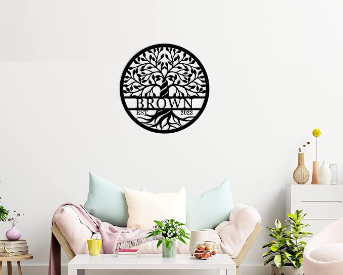 Personalized Tree of Life Metal Wall Sign, Custom Tree of Life Wall Art - Image 6
