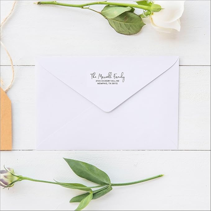 White Address Labels - Personalized Name Stickers, Custom Printed Return Mailing and Shipping Labels for Envelopes, Packages, Business, Home Use (Signature)-DeskLoop Office