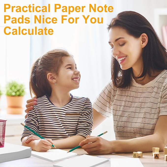 Fainne 3 x 5 Inch Paper Note Pads White Memo Pad Blank Writing Memo Scratch Paper for Waitress Waiter Book to Do Grocery List Small Notebook Restaurant Checkbook, White(40 Pack)-DeskLoop Office