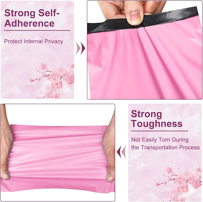 Large Poly Mailers 24x24 Inch 50 Pcs, Extra Large Shipping Bags for Clothing with Self-Sealing Tear-Resistant, Waterproof Poly Bags, Mailing Envelopes for Small Business (Pink)-DeskLoop Office
