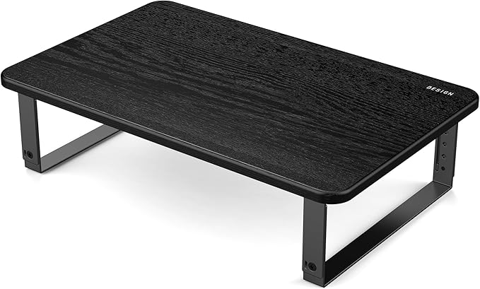 BESIGN MS01 Monitor Stand Riser, Height Adjustable Laptop Stand, Computer Monitor Stand for Monitor, Computer,Laptop,Printer (Black)-DeskLoop Office