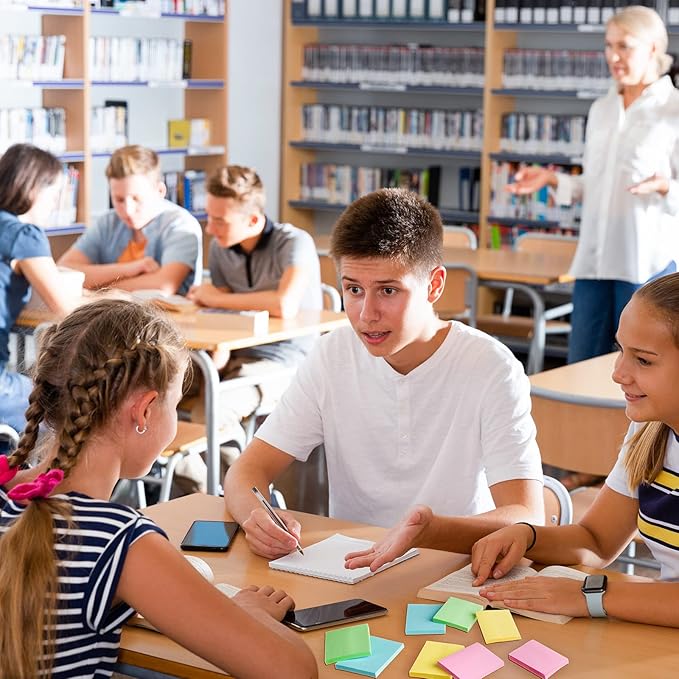 120 Pads Sticky Notes Bulk 1.5 x 2 Inch Mini Self Stick Note Small Assorted Bright Colors Paper Memo for Office School Notebook Supplies 50 Sheets/pad (Classic Color)-DeskLoop Office