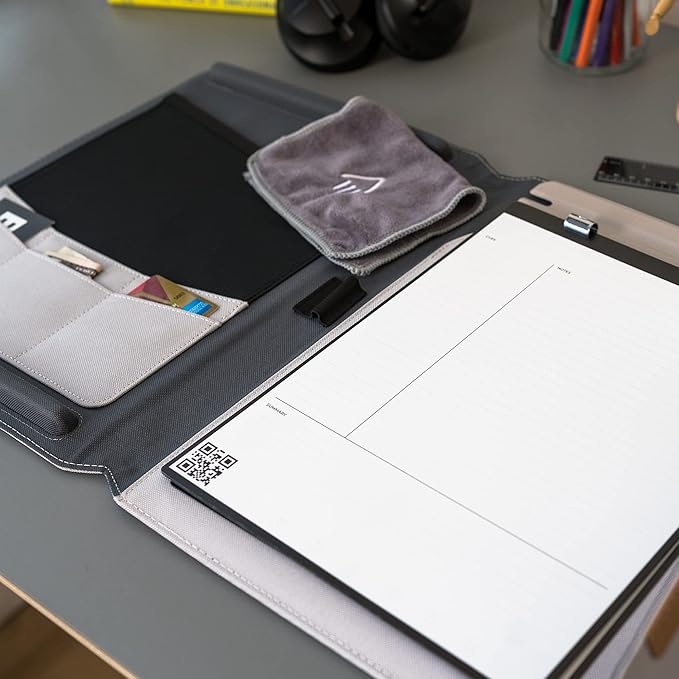 Rocketbook Capsule Cover for Orbit Executive - 100% Recyclable Cover with Pen Holder, Magnetic Clasp & Inner Storage - Black