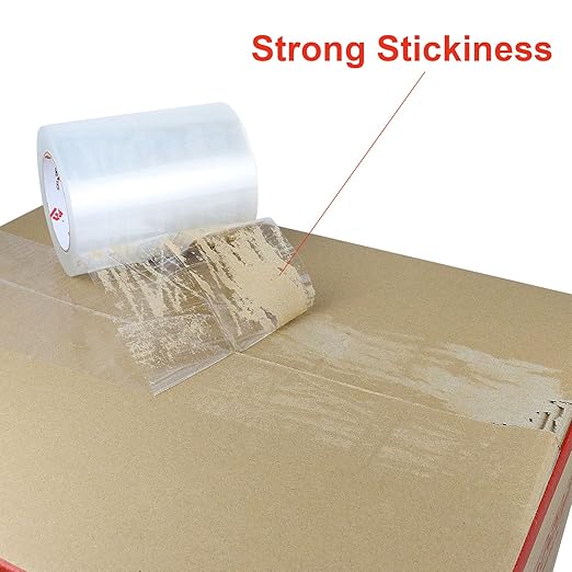 BOMEI PACK Clear Shipping Tape 6" Wide, 6 inch x 110 Yards (330ft), Industrial Grade 6 inch Heavy Duty Packing Tape for Box Office Moving, Shipping and Mailing-DeskLoop Office