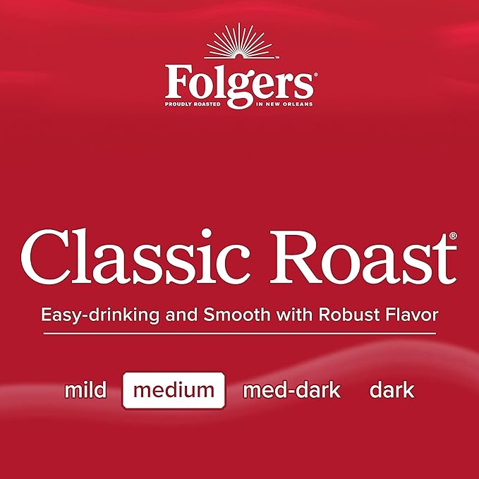 Folgers Classic Roast Medium Roast Coffee, 128 Keurig K-Cup Pods-DeskLoop Office