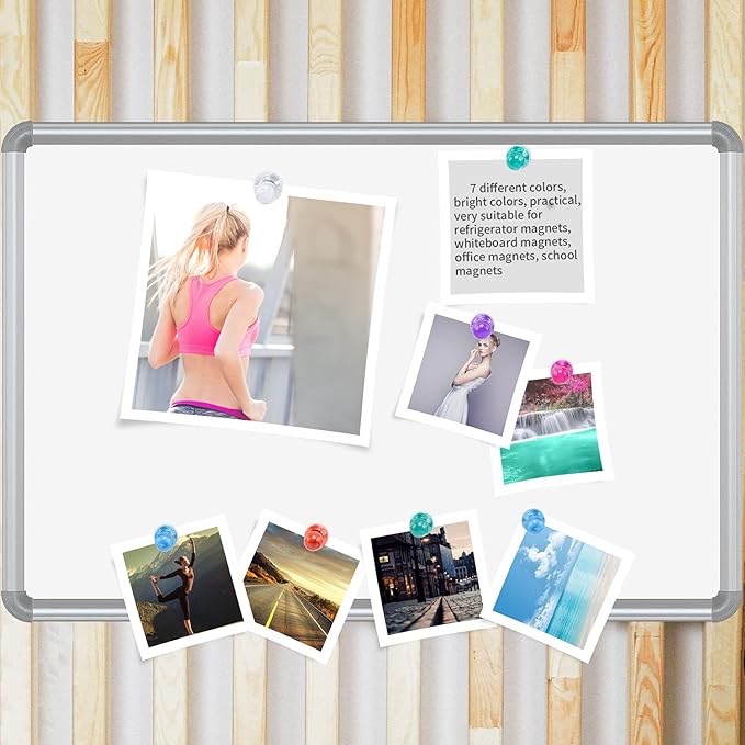 60Pcs Push Pin Magnets, Small Strong Refrigerator Magnets for Whiteboard, Funny Cute Decorative Fridge Magnet, for Locker School Classroom Calendar Kitchen Office Dry Erase Board Map Magnetic Push Pin-DeskLoop Office