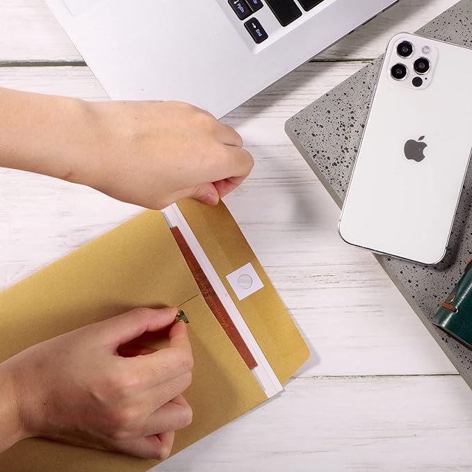 Frienda 4 Sizes Clasp Envelopes Kraft Paper Catalog Clasp Envelope with Closure for Filing, Storing or Mailing Documents, 50 Pieces(5 x 7 In, 6 x 9 In, 9 x 12 In, 10 x 13 In,Brown)-DeskLoop Office