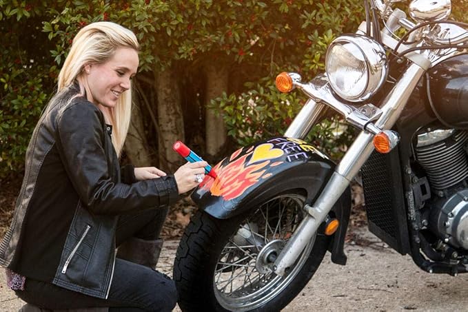 Window Markers for Glass Washable Car Window Paint Pen- Dry Erase Liquid Chalk Marker Car Decorations on All Surfaces, Tire, Windshield - Auto Marker, Autowriter, Rain Resistant (Black, Jumbo Tip)-DeskLoop Office