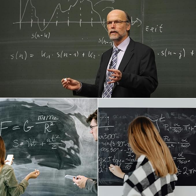 White Chalk 100PCS, Chalkboard Chalks for Classroom, Low Dust, Office and Home Use, Non-Toxic Bulk for Teachers, School Supplies Blackboard-DeskLoop Office