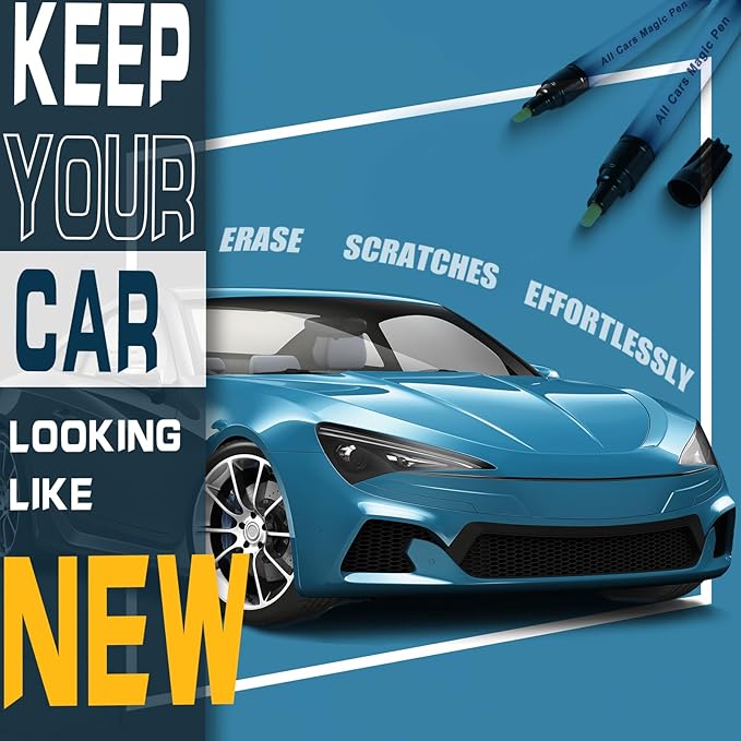 All Cars Magic Pen, Car Scratch Remover, Quick Fix for Scratches and Paint Damage, Weatherproof Fits All Car Colors (2pcs)-DeskLoop Office
