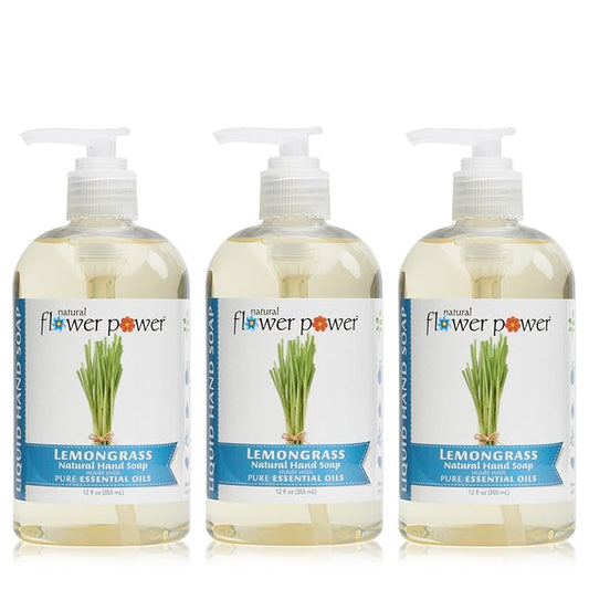 Liquid Hand Soap – Plant-Derived and Bio-Based Formula – Sulfate-Free, pH-Balanced, Vegan 3 Pack – Lemongrass – 3 x 12 oz-DeskLoop Office