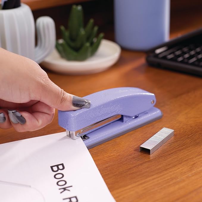 Swingline Stapler, Cub Compact Desktop Stapler, 20 Sheet Capacity, Metal, Periwinkle Purple (S701071)-DeskLoop Office