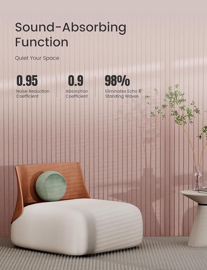 Bumusty Large Cork Board Alternative-36 x24 Felt Bulletin Board Tiles, with 30 Pushpins, 40 Adhesive Tabs, 6-Pack Slat Wall Paneling, Cork Boards for Office Push Pin Board Felt Board-Coral-DeskLoop Office