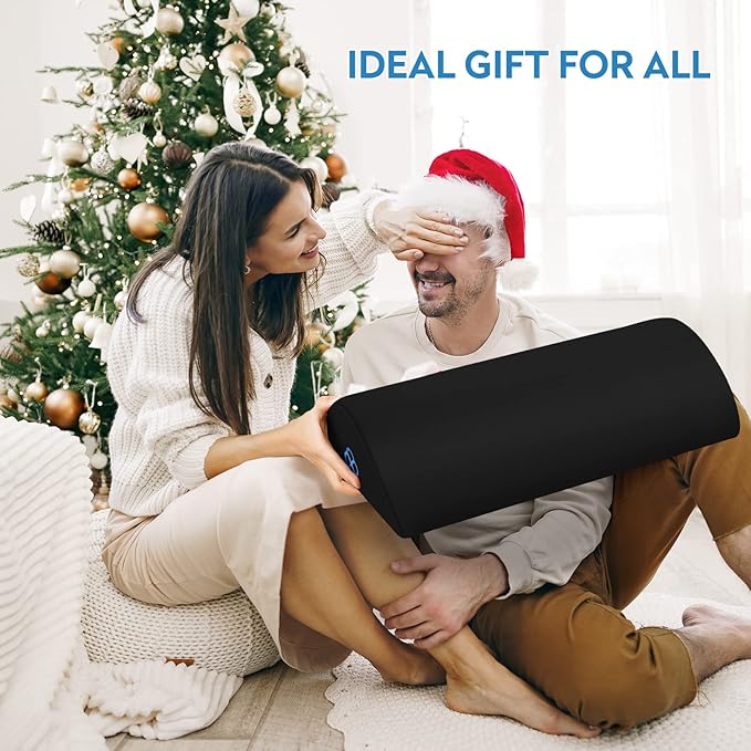 StepLively Foot Rest Ergonomic Pillow for Under Desk at Work, Anti-Fatigue Footrest Support Pillow for Fatigue & Pain Relief, Comfortable for Office Chair, Car Seat & Gaming Chair - Black, Large-DeskLoop Office