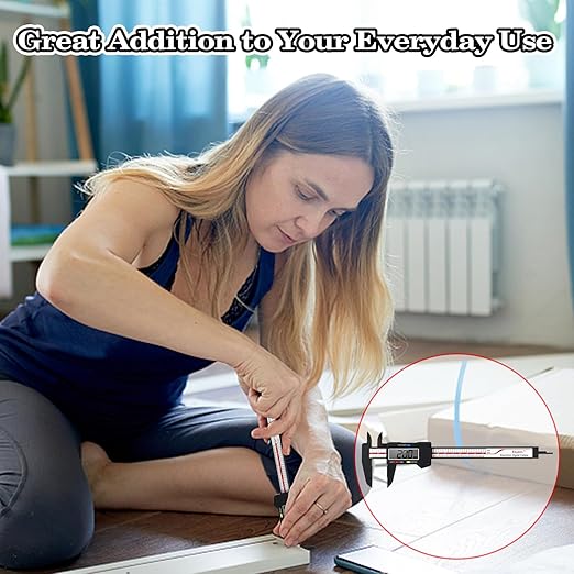 Digital Caliper, Esydon Upgraded Calipers 6 inch, Measuring Tool, Electronic Ruler, with Large LCD Screen, Auto-Off Feature, Inch and Millimeter Conversion, Plastic Case, Perfect for Household, DIY-DeskLoop Office