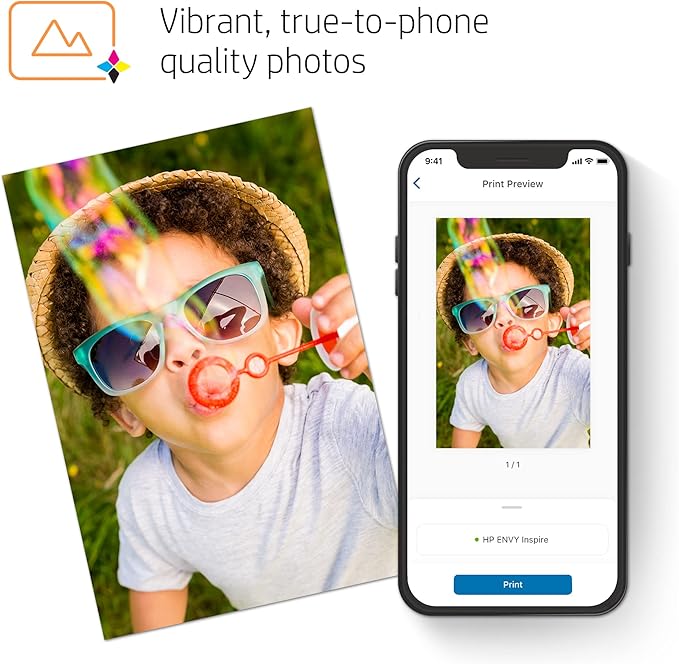 HP ENVY Inspire 7255e Wireless Color Thermal Inkjet Printer, Print, scan, copy, Easy setup,Mobile printing, Best-for-home, 3 month Instant Ink trial included-DeskLoop Office