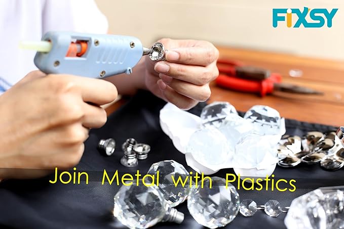 FIXSY Hot Glue Gun Sticks Premium, Full Size 10" Long x .44" Diameter 7/16 11mm, 5LB Box Glue Stick, Approx. 90 Sticks- Compatible with Most Glue Guns-DeskLoop Office