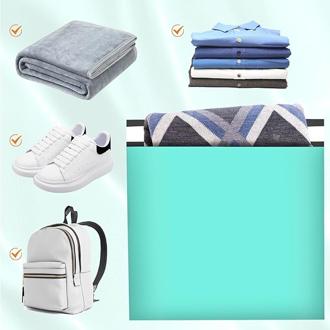 Large Poly Mailers 24x24 Inch 50 Pcs, Extra Large Shipping Bags for Clothing with Self-Sealing Tear-Resistant, Waterproof Poly Bags, Mailing Envelopes for Small Business (Teal)-DeskLoop Office