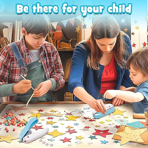 UCEC Star Hole Punch 1/4 Inch Single Puncher, Paper Punches for Crafting, Mini Hole Puncher for DIY Scrapbook Tool, Crafts, Foldable Save Storage Space Small Star Shaped Hole Punch (2 Pack)-DeskLoop Office