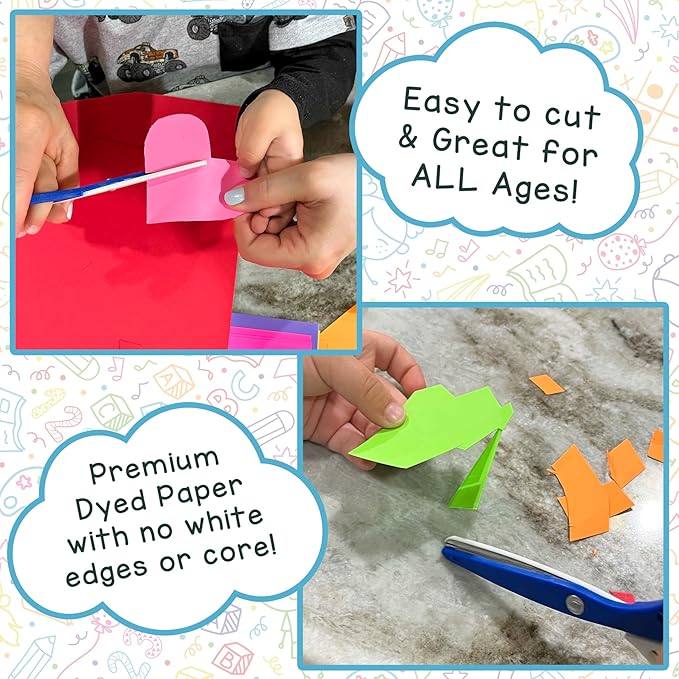 Hygloss Bright Colored Cardstock - 8.5x11-Inch, 12 Assorted Colors, 48 Sheets, 65 lb/ 176 gsm, Fade-Resistant, Acid-Free Color Card Stock Paper-DeskLoop Office