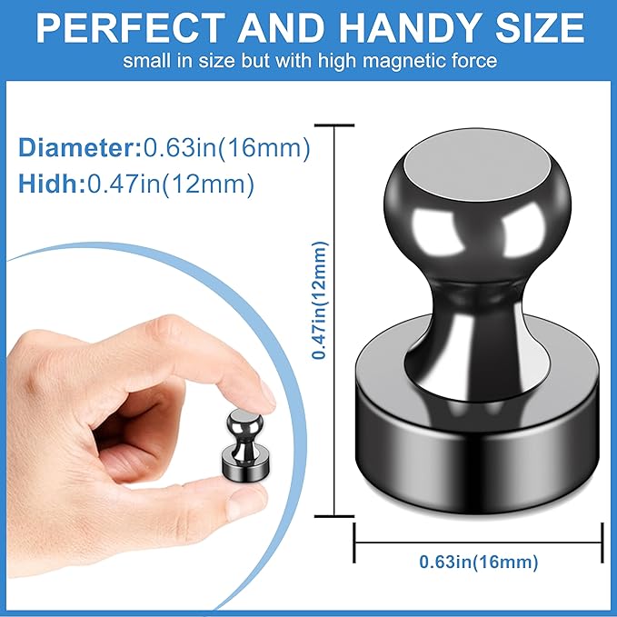 LOVIMAG Small Magnets for Cruise Ship Essentials, Cruise Magnets for Door Decoration, 4 Assorted Color Push Pins Neodymium Magnets for Cruise Cabins, Kitchen, Locker or Office Accessories-16 Pcs-DeskLoop Office