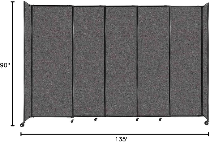 Versare Straightwall Sliding Portable Wall Partition | Freestanding Office - Image 7