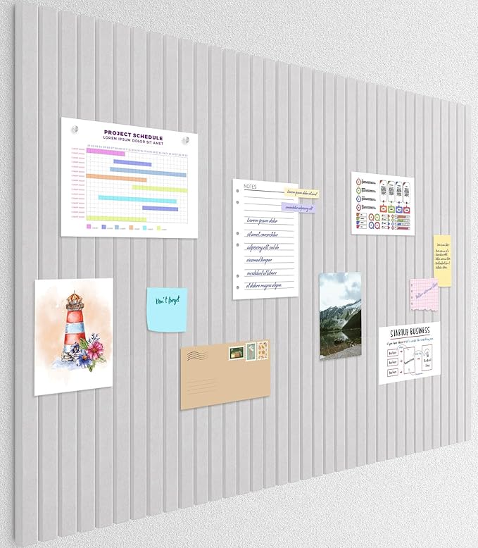 Smarpau Large Cork Board 48"X36", 12 Pack Felt Bulletin Boards, Corkboard Pin Board with 50 Removable Adhesive Tabs 35 Pushpins, Cork Wall Tiles for Office Home Classroom-DeskLoop Office