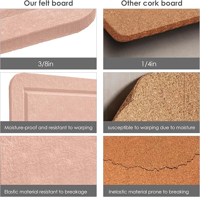 Large Bulletin Board - 48 x 36 Inches, Decorative Felt Pin Board for Wall - 4' x 3' Foldable Photo Display Board with Self-Adhesive Tape,Includes 20 Push Pins - Mauvey Pink-DeskLoop Office