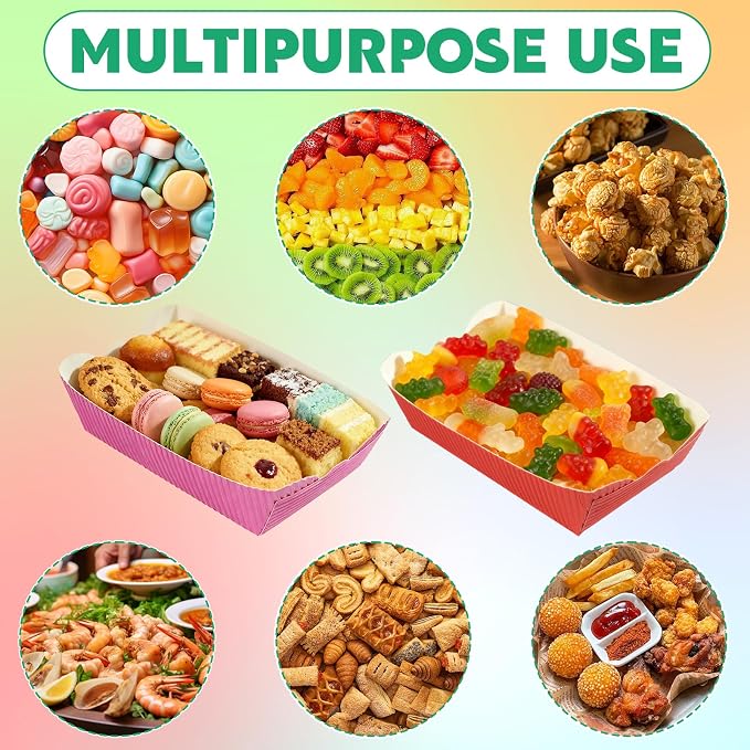 60 Pack Paper Food Trays, 2lb Pack Disposable Serving Trays, Disposable Paper - Image 7