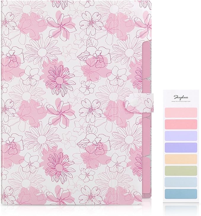 SKYDUE Accordion File Organizer, Floral Expanding File Folders - Image 7