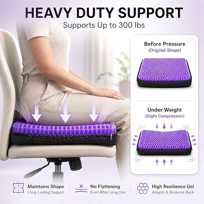 Extra Thick Large Pure Gel Seat Cushion - Image 7