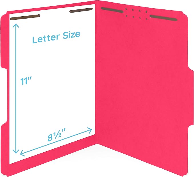 50 Red Fastener File Folders - Image 4