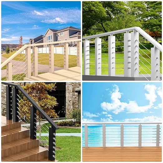 BLIKA 20 Pack 1/8" Invisible Cable Railing Kit and 20 Pack Cable Railing - Image 7