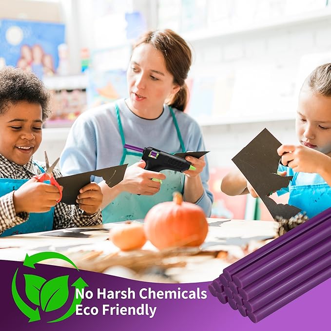 MATUFF Purple Hot Glue Sticks Full Size 0.43” Dia x 8” Long, 20 pcs Hot melt Adhesive Glue Sticks, All-Purpose Colored Glue Gun Sticks for DIY Purple Crafting Arts and Wedding Cards, Sealing (Mauve)-DeskLoop Office