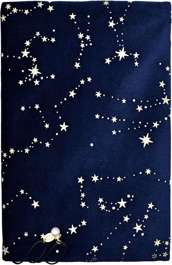 BLBMH Book Covers for Paperbacks Handmade Bookcover Fit for 5.5x8.5 inch Adjustable Fabric Softcover Protector for Women Book Lovers Gifts - Velvet Blue 8.5in-DeskLoop Office