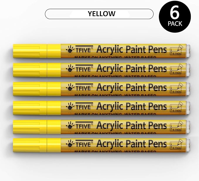 TFIVE Yellow Marker Paint Pens - Image 7