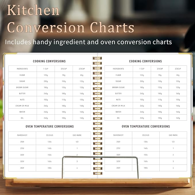 Blank Recipe Book to Write in Your Own Recipes, Blank Cookbook with 175 Pages for Family Cooking Lover, Recipe Notebook with Tab Sticker Sheets, Recipe Journal, Hardcover, 7.5" x 9.5"-DeskLoop Office