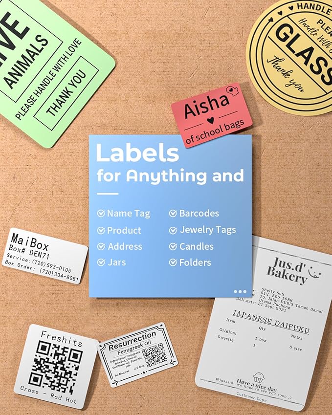 Phomemo Label Maker, M220 Barcode Printer, Bluetooth Thermal Label Printer, with Multiple Templates, Fonts, and Icons for Home, Kitchen, School, Office Organization-DeskLoop Office