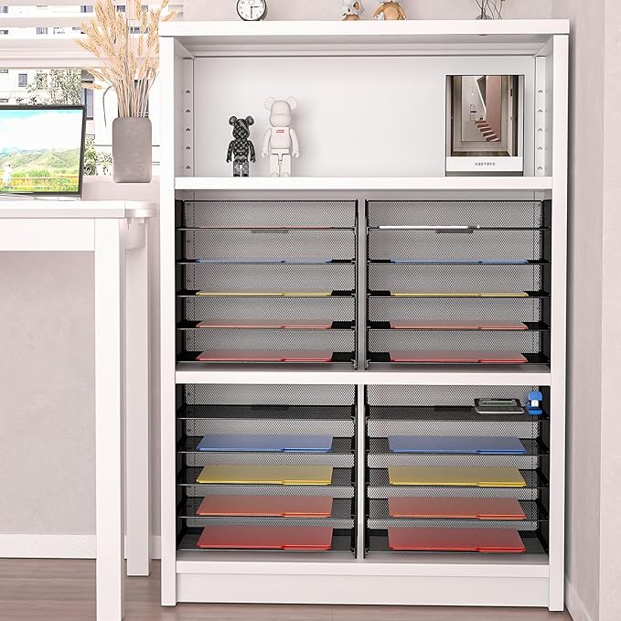 A4/Legal/Letter Size,5 Tier Mesh Letter Tray File Organizer, 15.2 x 9.5 x 13.4 - Image 7