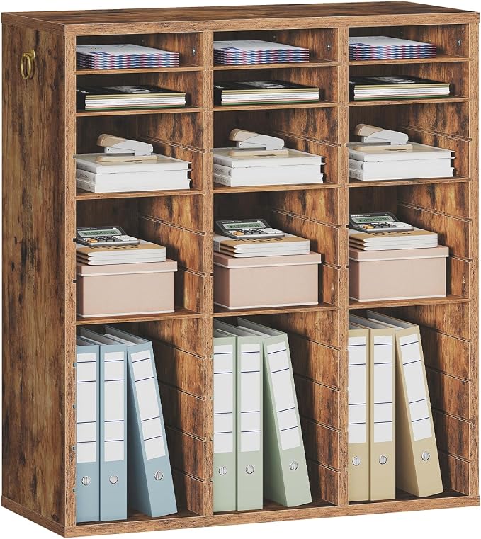 HOOBRO Literature Organizer, 36Compartments Wooden Mail Organizer, Countertop - Image 9