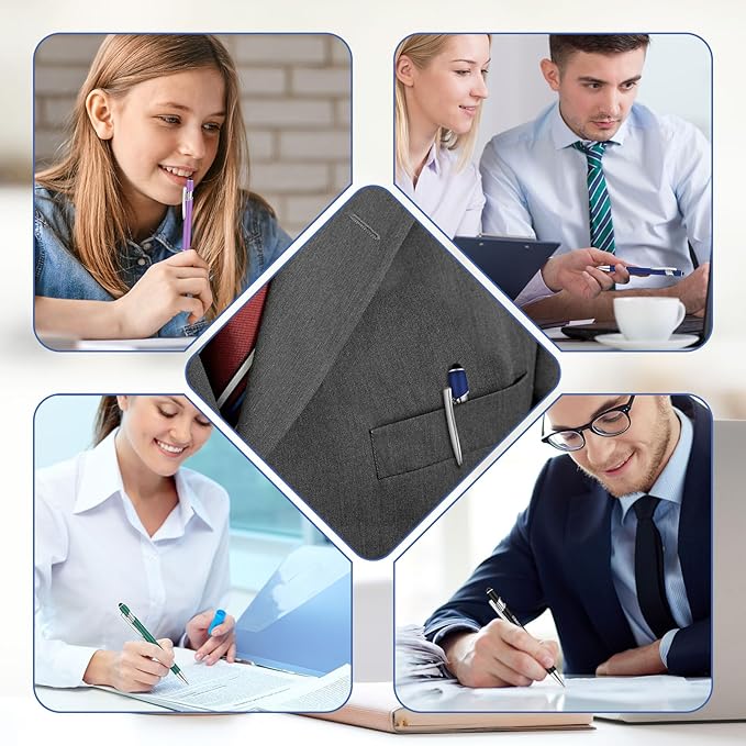 Leinuosen 72 Pcs Ballpoint Pen with Stylus Tip 1.0 mm/ 0.04 Inch Black Ink Metal Stylus Pen for Touch Screens 2 in 1 Stylus Ballpoint-DeskLoop Office