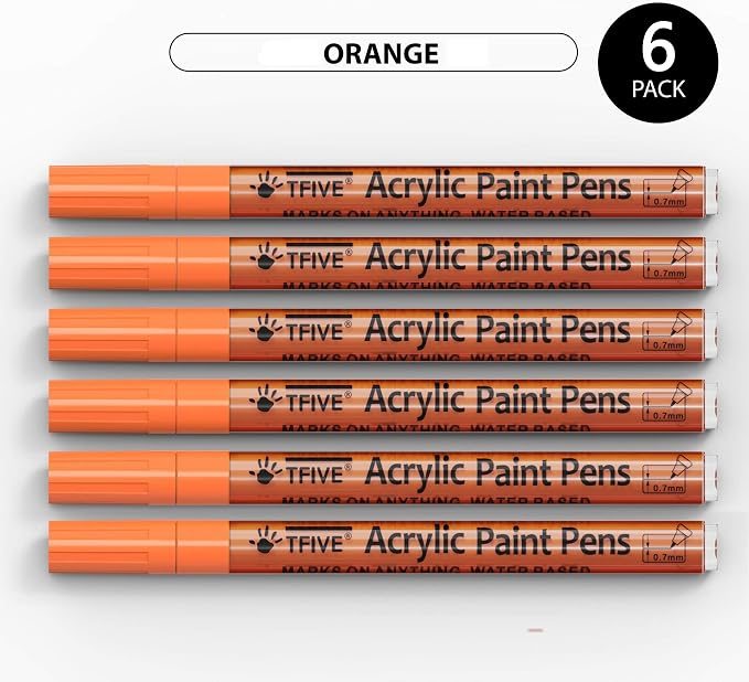 TFIVE Orange Marker Paint Pens - Image 7